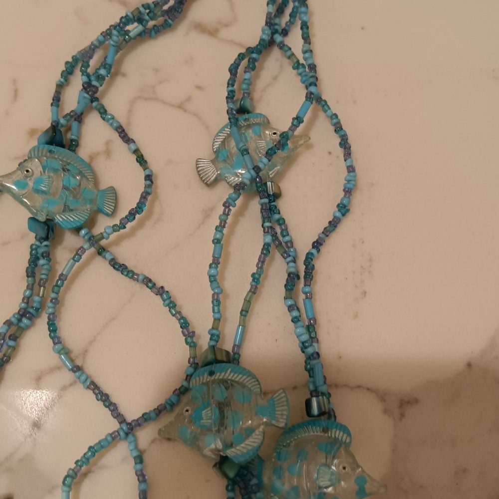 Stunning Turquoise Colored Statement Necklace - image 2